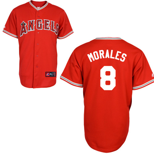 Discount Los Angeles Angels 8 Kendrys Morales Red Cool Base MLB Jersey Baseball MLB Jerseys